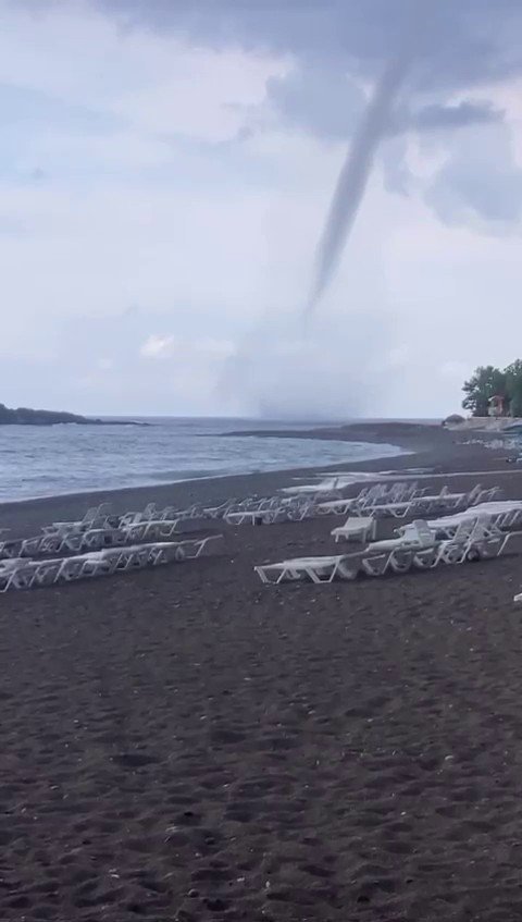 Alanya açıklarında hortum paniği