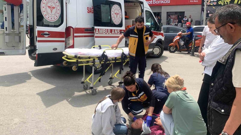 Kepçe ile çarpışan bisikletli çocuk yaralandı