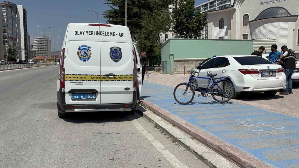 Konya'da kahreden o an kameraya yakalandı