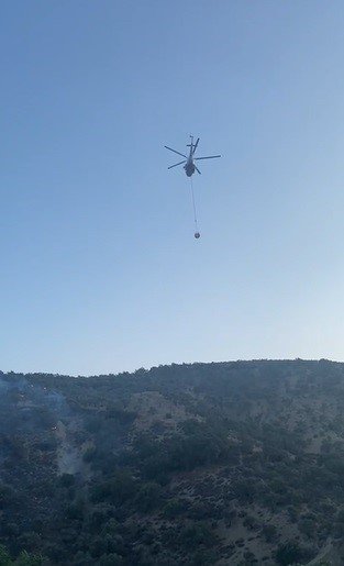 Hatay'dan yükselen dumanlara acil müdahale