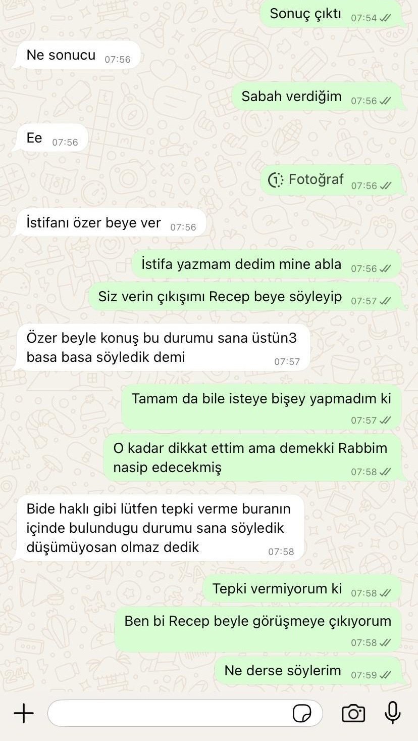 Hamile personel istifaya zorlandı