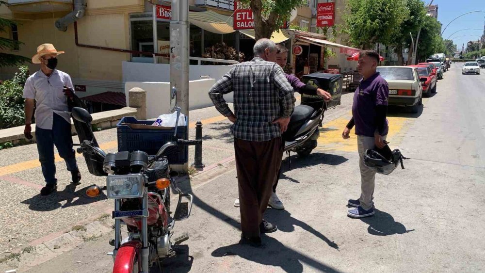 Çaldığı motosikletle kaza yaptı