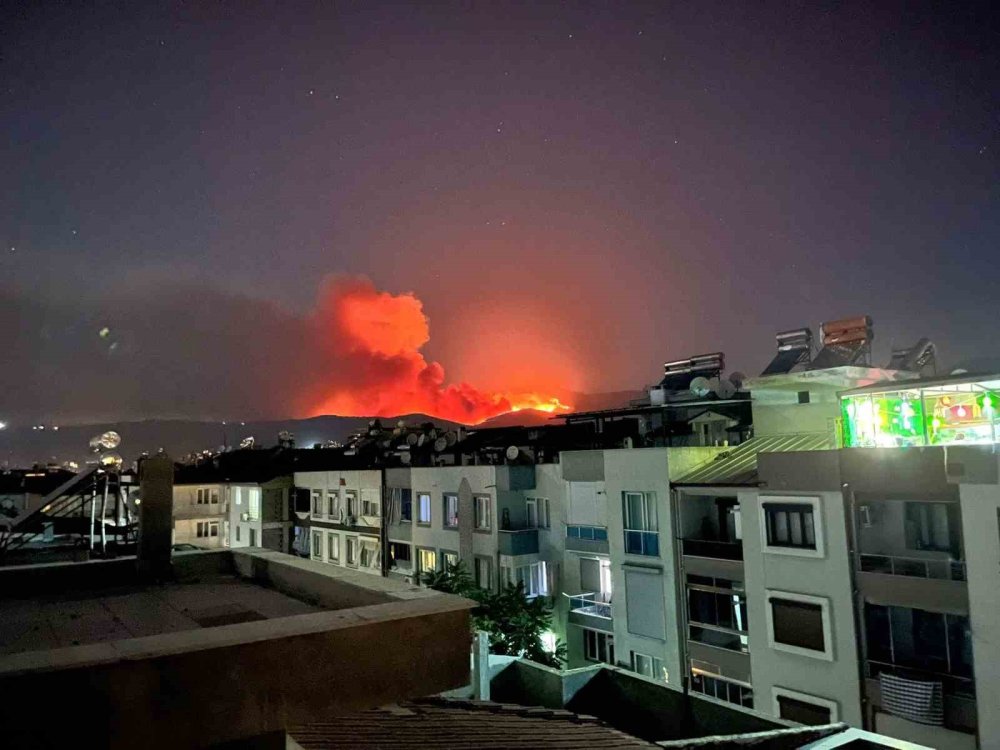 Bir yangın da Ödemiş’te: 3 mahalle tahliye edildi