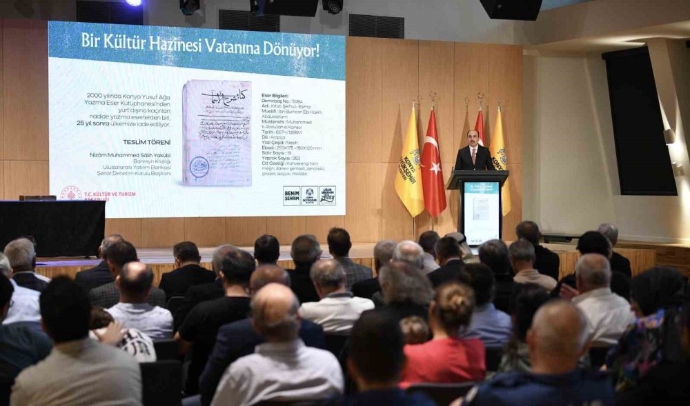 757 Yıllık Eser Konya'ya Geri Döndü