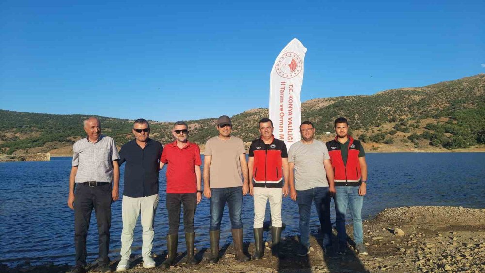 Konya Bozkır'da 227 Bin Yavru Sazan Balığı Baraj ve Göletlere Bırakıldı