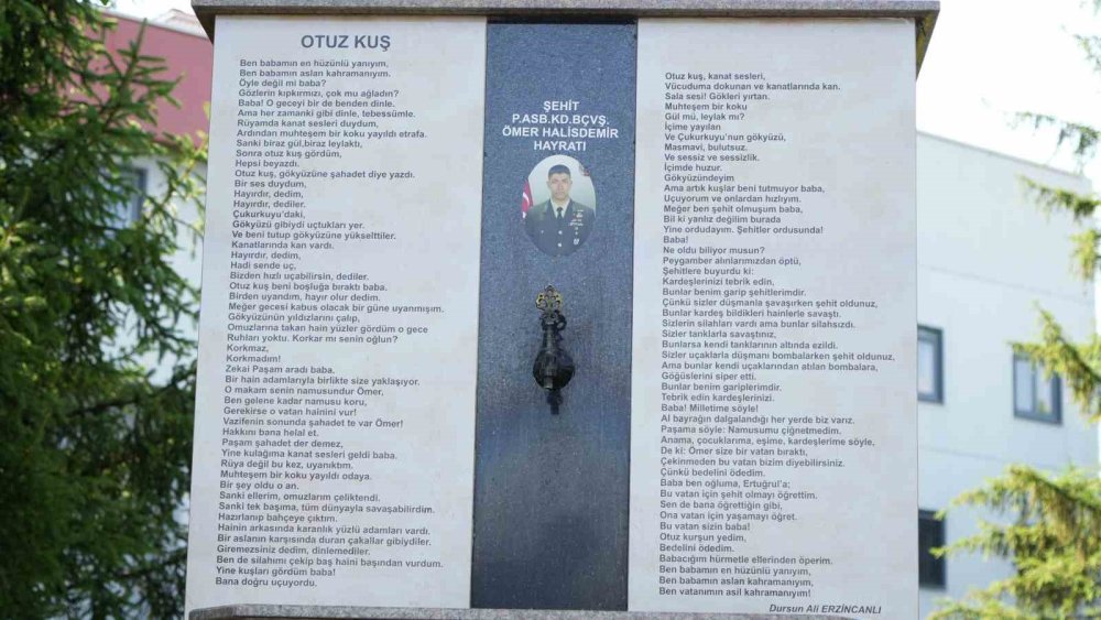 Ömer Halisdemir’in şehadet noktası özel zeminle korunuyor