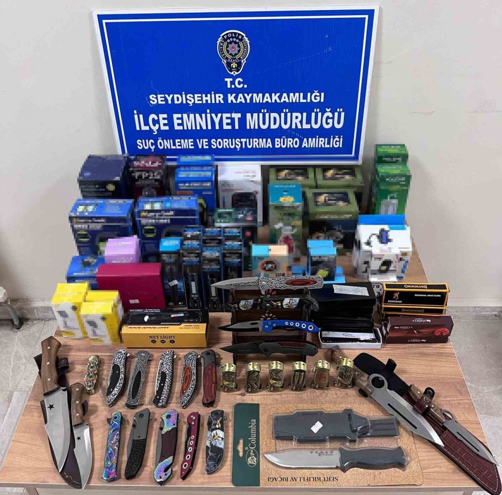 Taşınması ve bulundurulması yasak malzemeler Seydişehir'de ele geçirildi