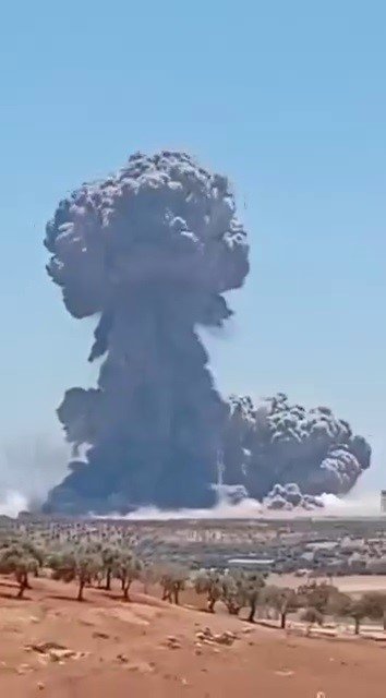 İdlib’deki patlama Hatay’dan hissedildi