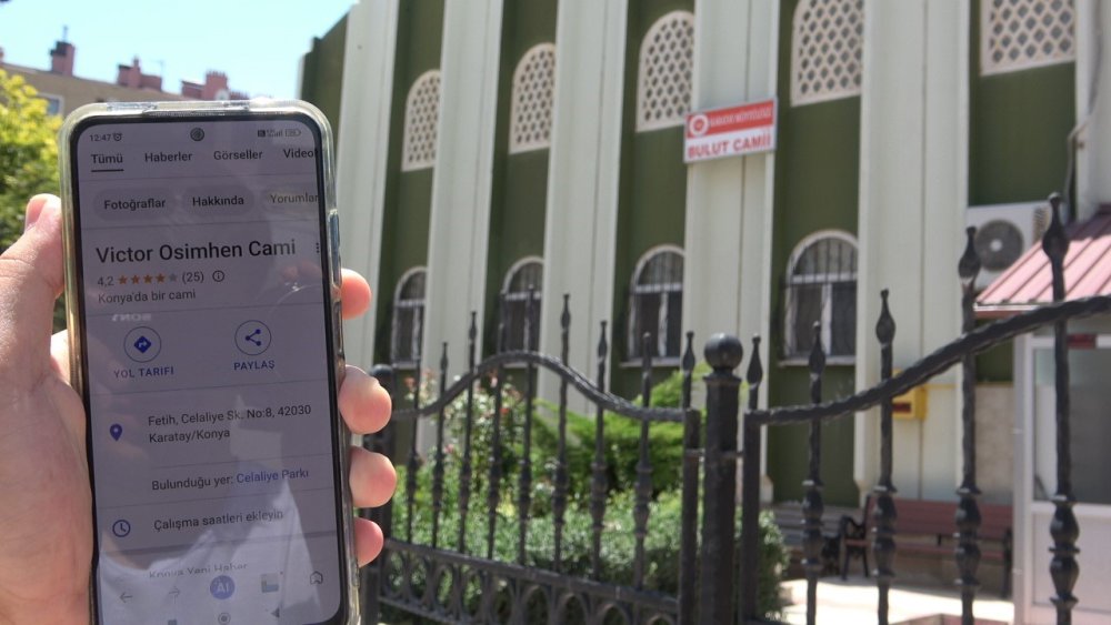 Camiye haritalarda yer ismi olarak Victor Osimhen’in ismini verdiler