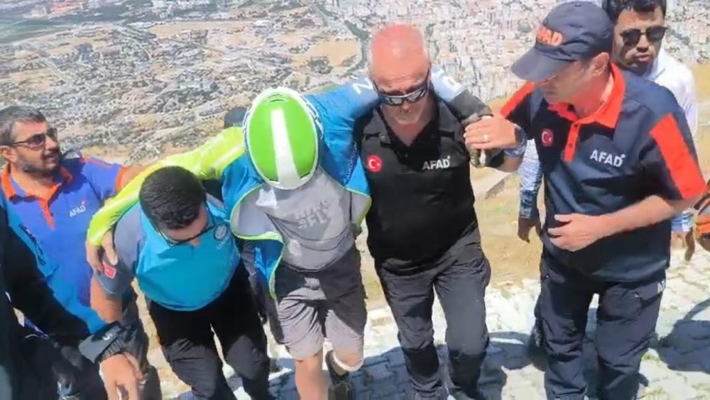 Yamaç paraşütçüsü havalanmaya çalışırken yuvarlanarak yaralandı