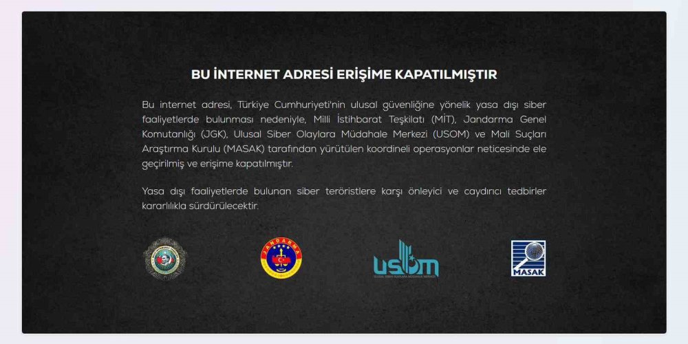 MİT operasyonu sonrası bin 250 internet sitesi kapatıldı