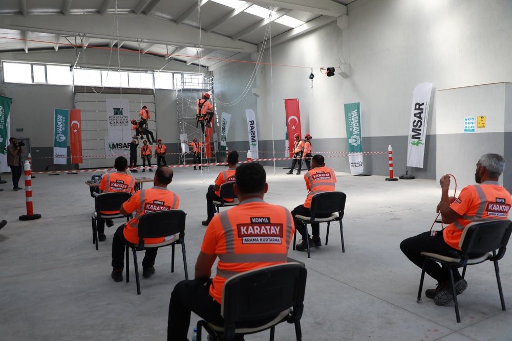 Karatay’ın 60 Kişilik Kurtarma Ekibi AFAD Sertifikası İçin Sahada