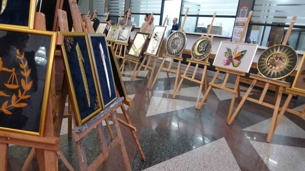 Yükümlülerin el becerileri hayran bıraktı