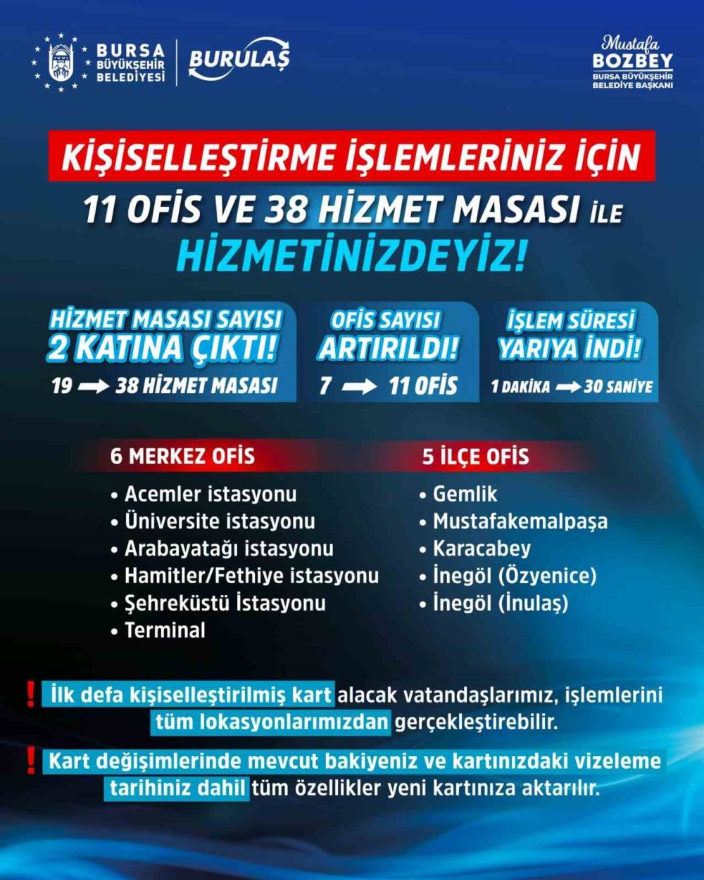 Bursa'da Otobüs ve Metro Seferleri Artırıldı