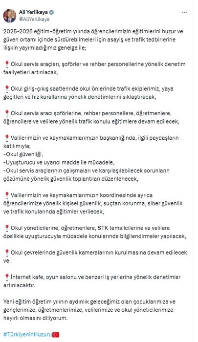 Yeni Eğitim Yılına Güvenlik Önlemleriyle Başlanıyor: Okullarda Asayiş ve Trafik Tedbirleri Artırıldı
