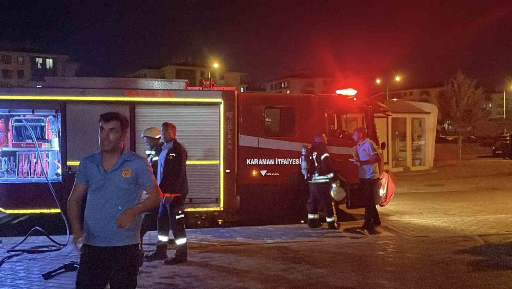 Karaman TOKİ'de panik! Piknik tüpü alev topuna döndü