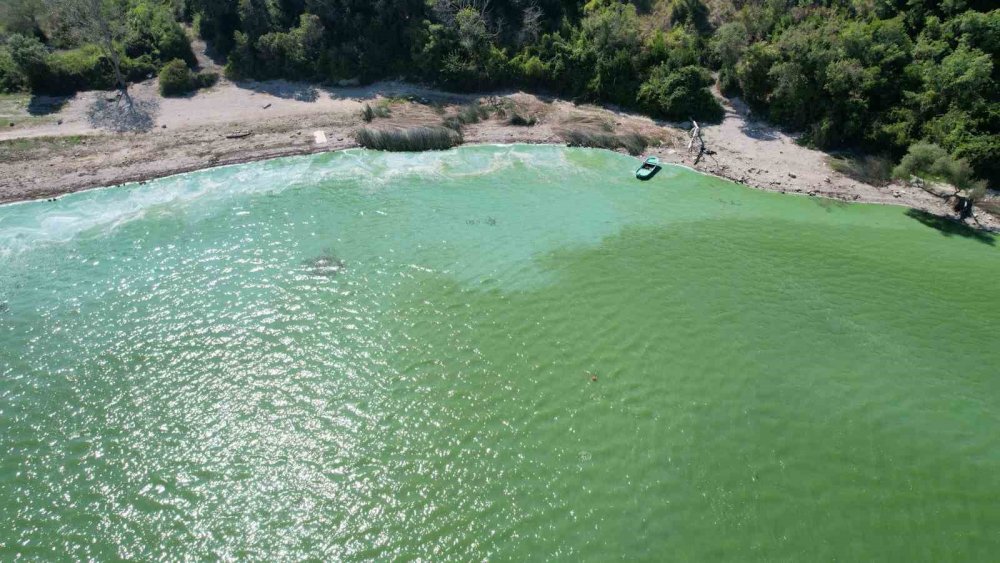 Kentin en büyük içme suyu kaynağında endişelendiren görüntü