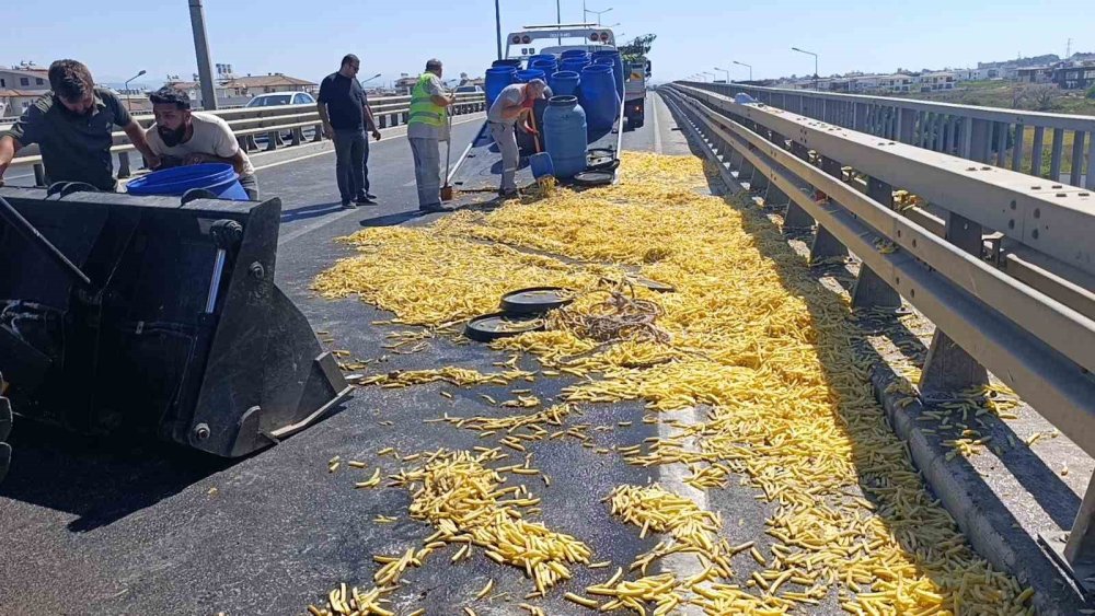 Kızartmalık patatesler yerle yeksan oldu