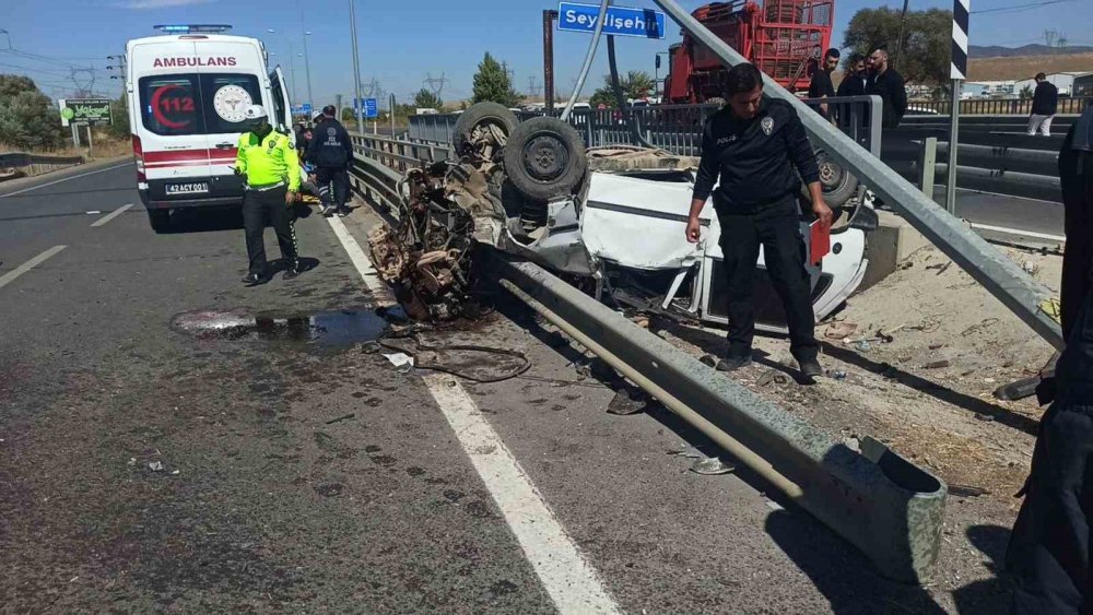 Otomobil takla attı: Ağır yaralı şahıs Konya'ya sevk edildi