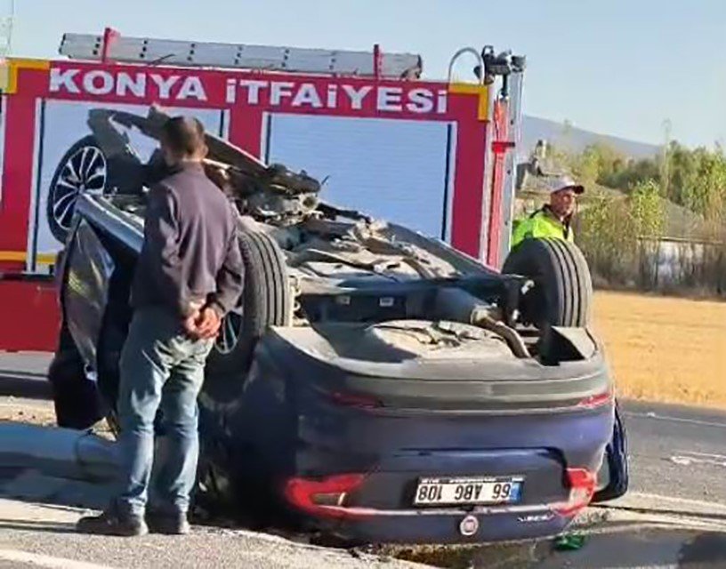 Seydişehir’de Otomobil Takla Attı: Biri Bebek 3 Kişi Yaralandı