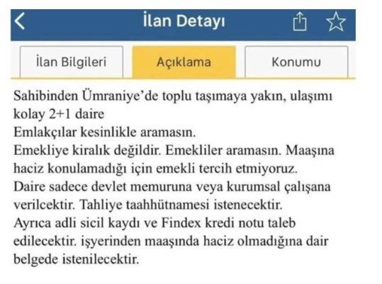 'Emekliye Kiralık Değildir' İlanına Bakanlıktan Ceza
