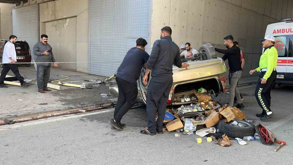 Konya'da malum köprüden yine araç uçtu
