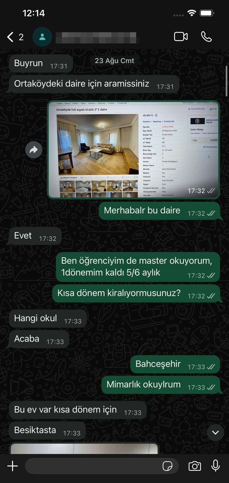 Türkiye'ye gelmeden ev kiraladı, geldiğinde evi bulamadı