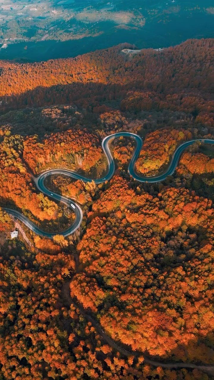 İnegöl-Domaniç Yolunda Sonbahar Büyüsü: Doğa Bir Kez Daha Tuvalini Serdi