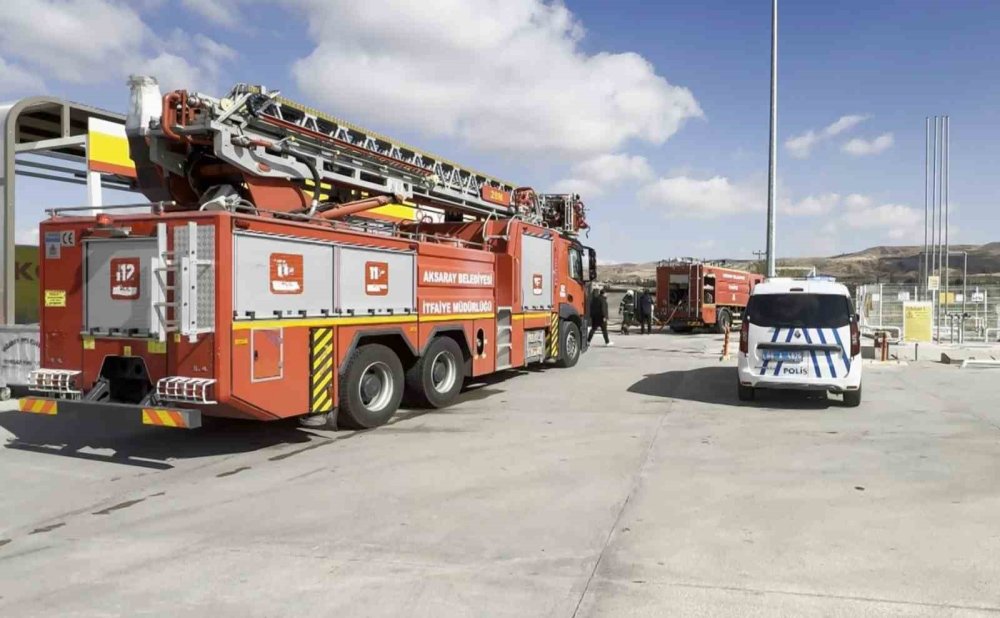 Aksaray’da petrolde yangın