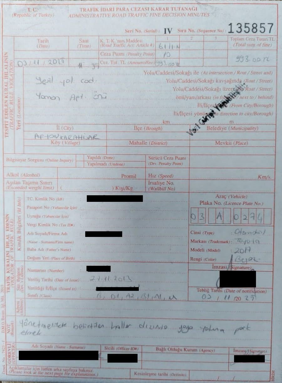 Vatandaş ihbar etti, bu sefer polis ceza yedi