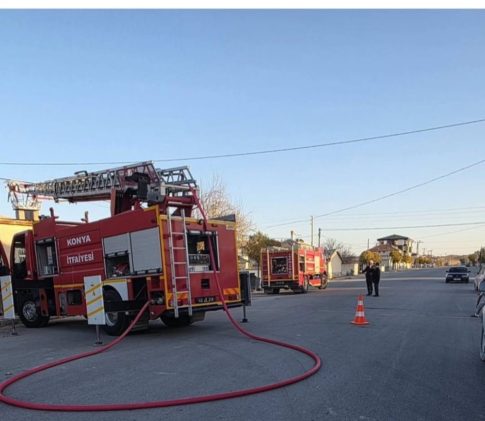 Karapınar’da Müstakil Ev ve Tır Dorsesinde Yangın