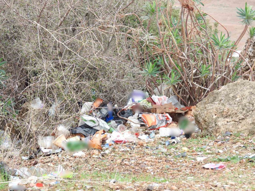 Üç haftada 80 çuvallık çöp attılar