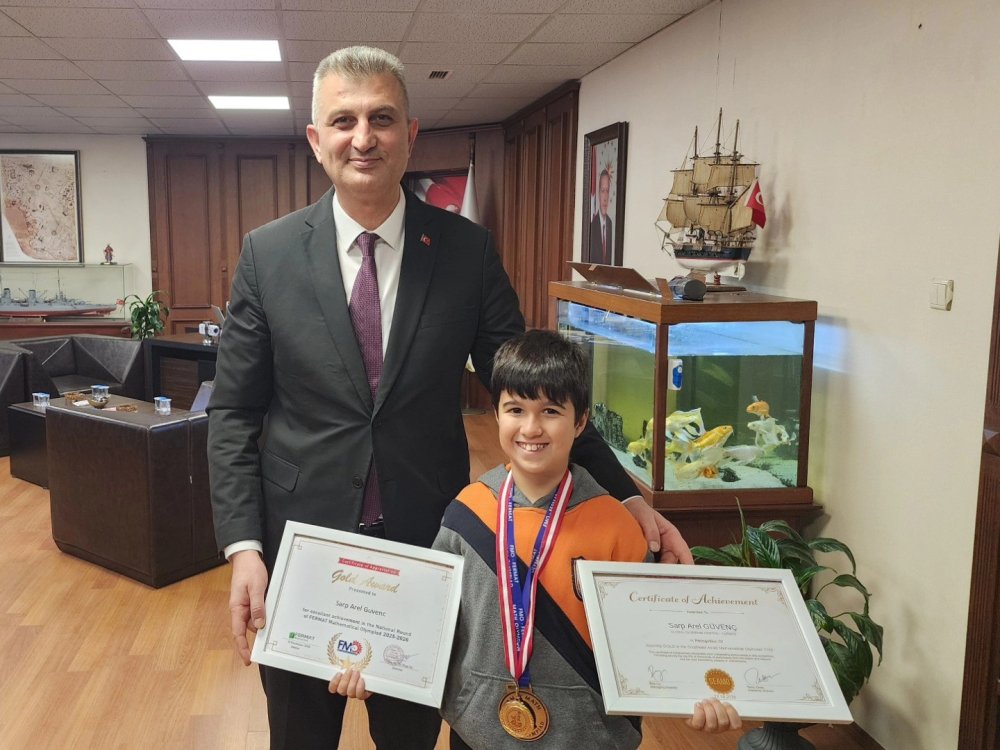 Gölcük’te matematik gururu: Sarp Arel’den 3 altın madalya