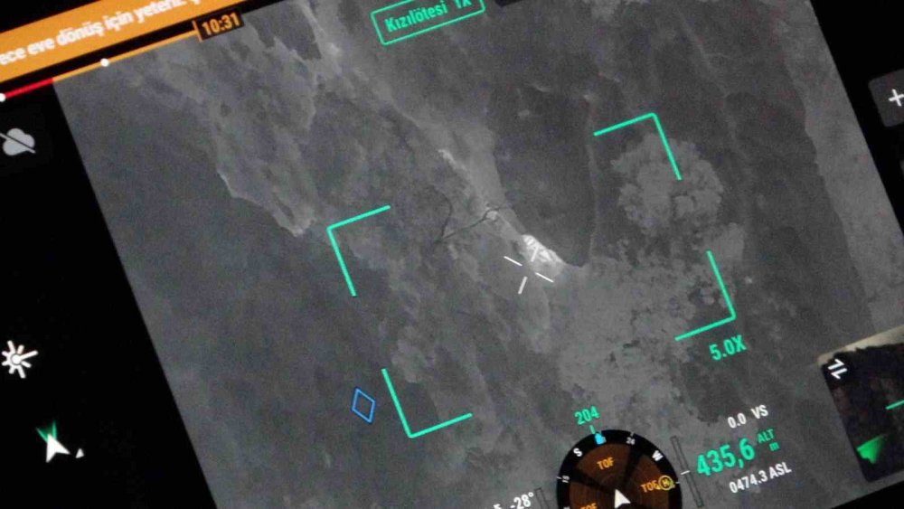 Dağda mahsur kalan gencin yardım çağrısı kum ocağında duyuldu