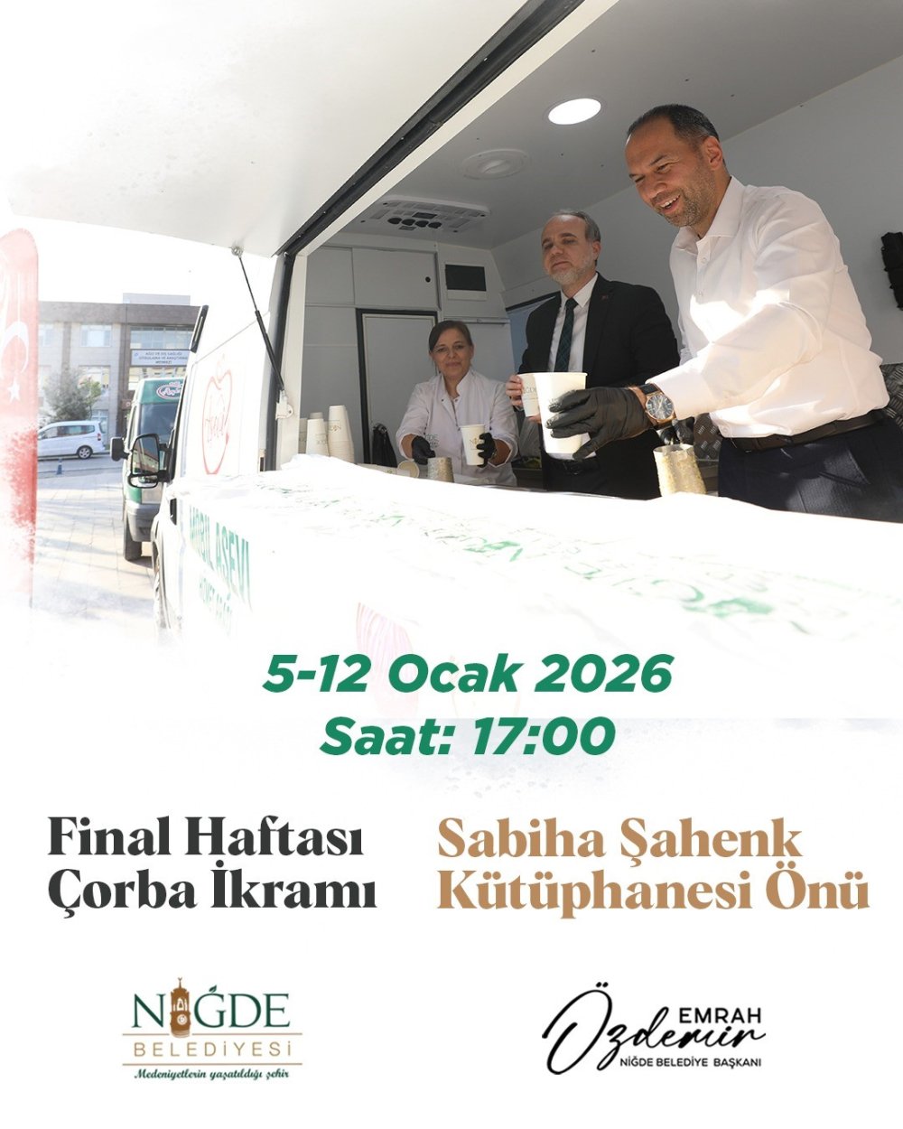 Niğde Belediyesi final haftasında öğrencilere çorba ikram edecek