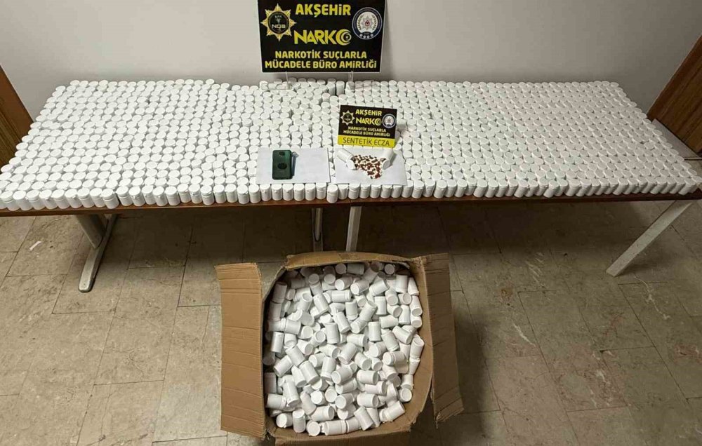 10 milyon liralık sentetik hap sevkiyatı Konya'ya takıldı