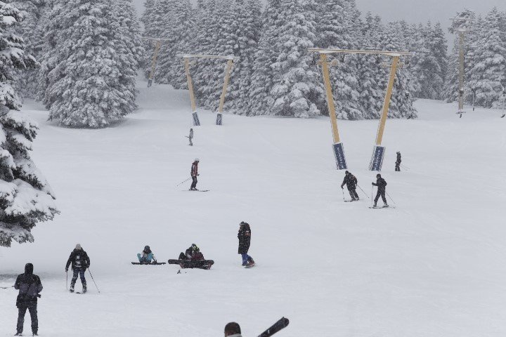 Uludağ’a gidenler kara doydu