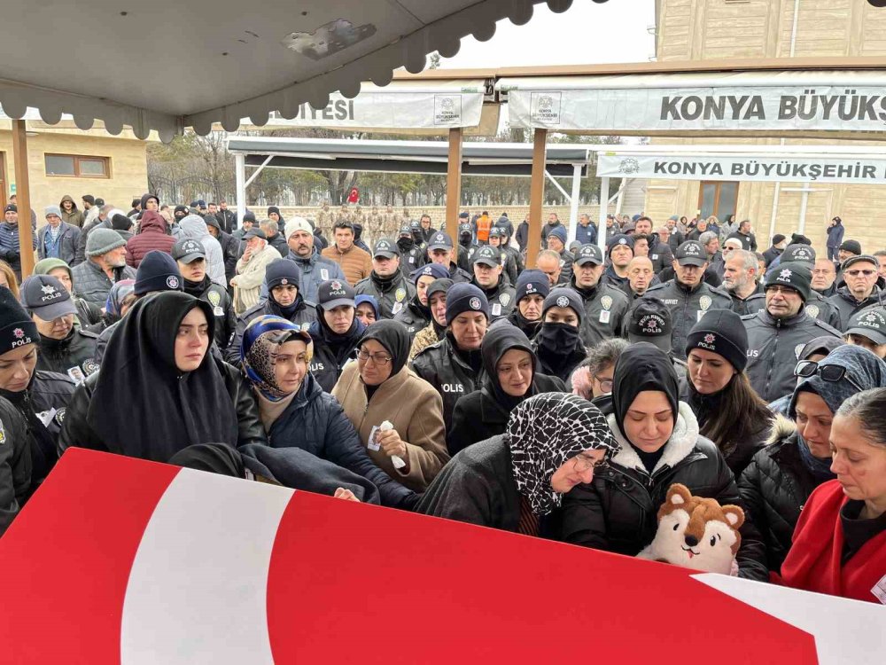 Alkollü sürücünün çarptığı polis memuru Fatih Oral Konya’da toprağa verildi
