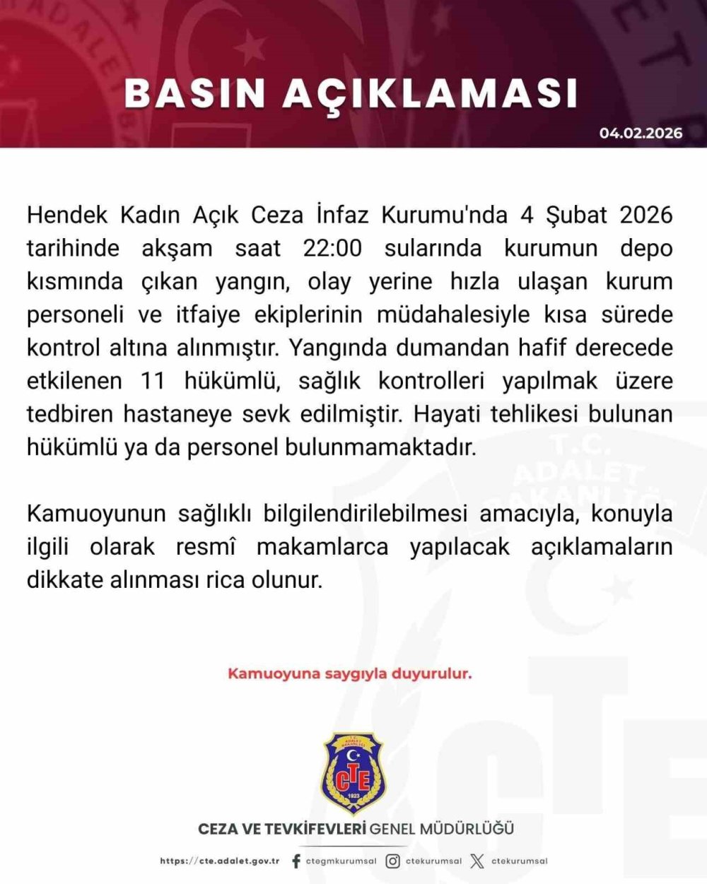 Kadın Cezaevinde Yangın: 11 Hükümlü Hastaneye Kaldırıldı