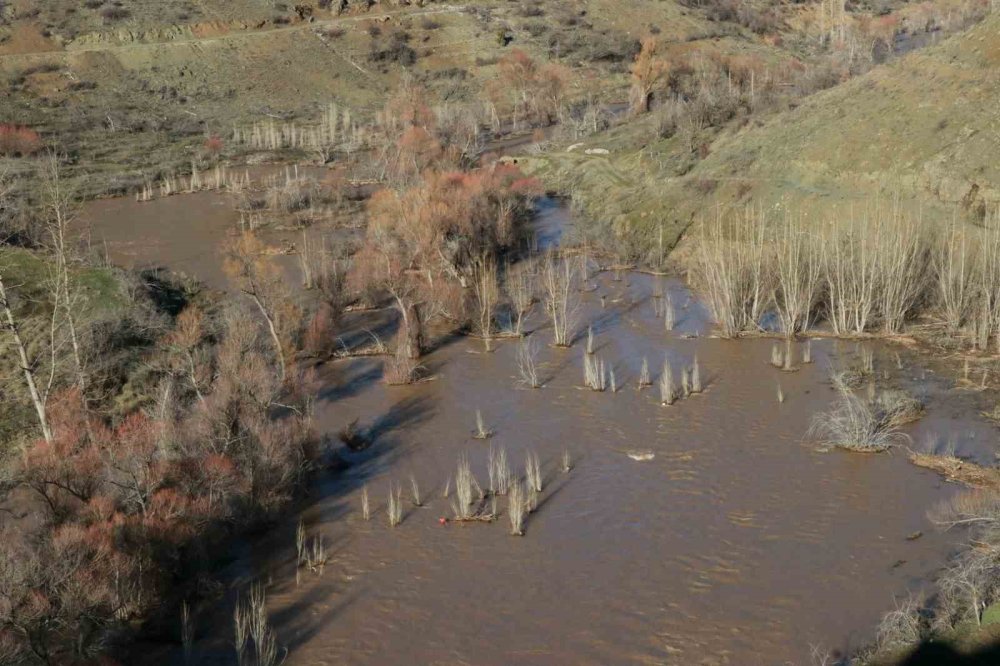 Karlar eridi, Göksu Nehri yatağına sığmadı! Konya'da tarım arazileri sular altında