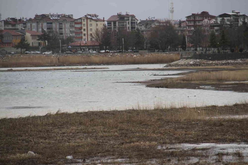 Yüzlerce metre çekilmişti! Beyşehir Gölü'nün kuruyan kıyıları suya kavuştu