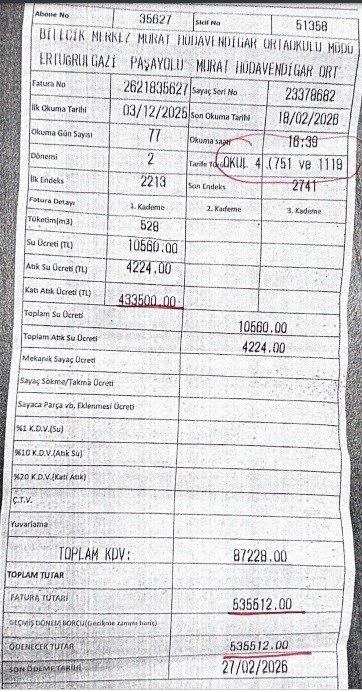 Bilecik’te Okula 433 Bin TL’lik Katı Atık Şoku!