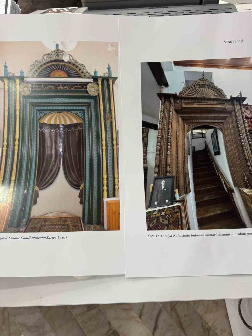 Halı dükkanında dekor olarak kullanılan tarihi mihrap Konya’nın çıktı