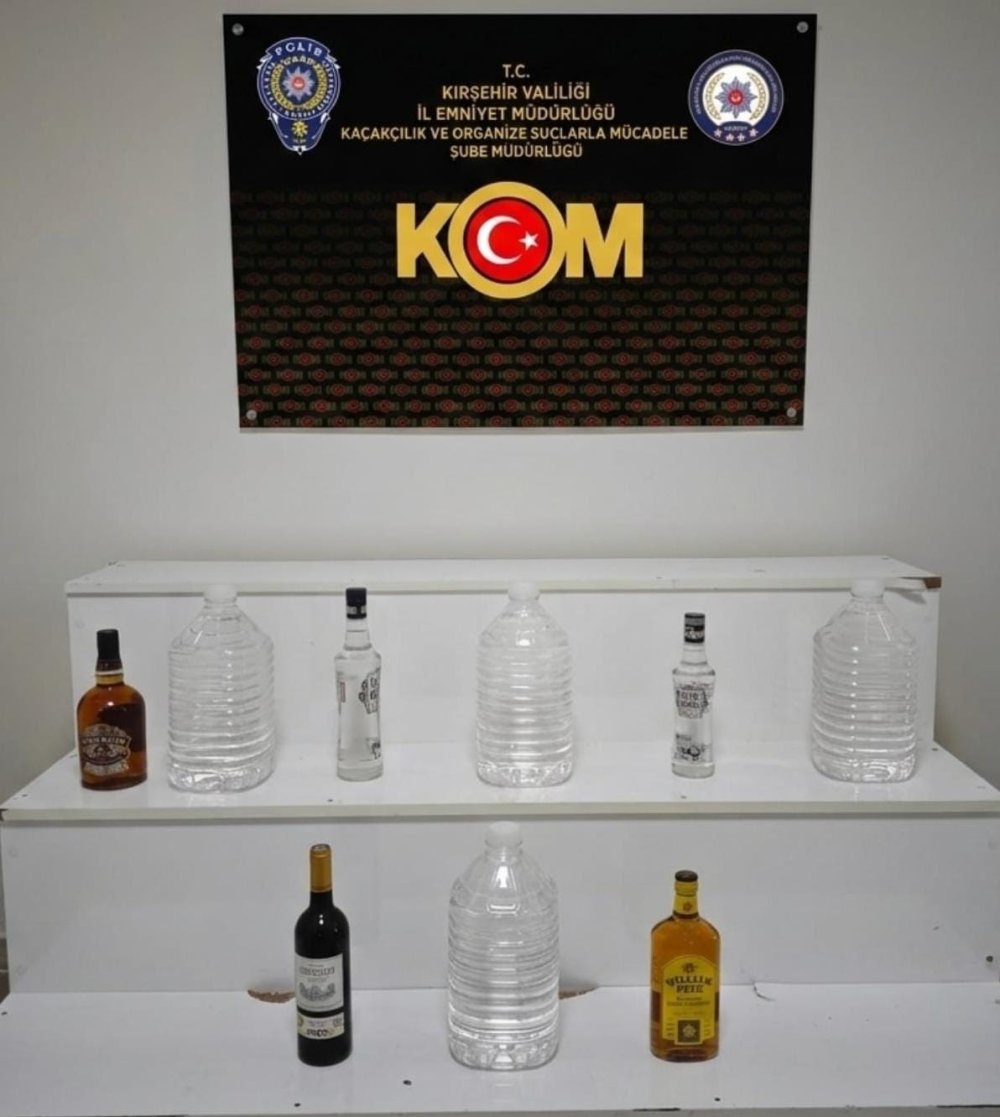 Kırşehir’de kaçak alkol ele geçirildi