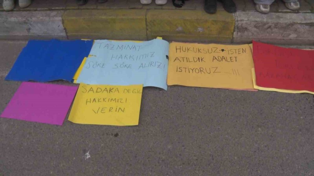 İşten çıkarılan Dardanel işçileri fabrika önünde eylemde