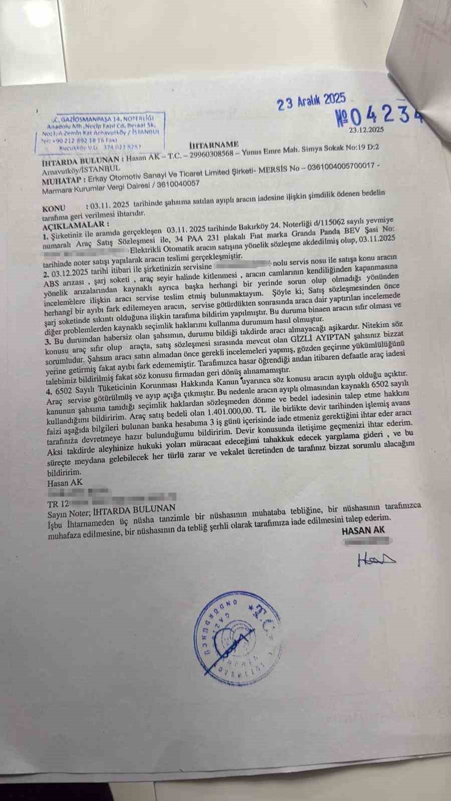 Sıfır elektrikli araç 6 aydır serviste! Araç sahibi isyan etti
