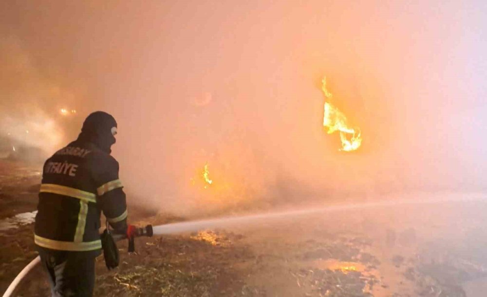 Aksaray'da dumanlar gökyüzünü alevler yeri kapladı