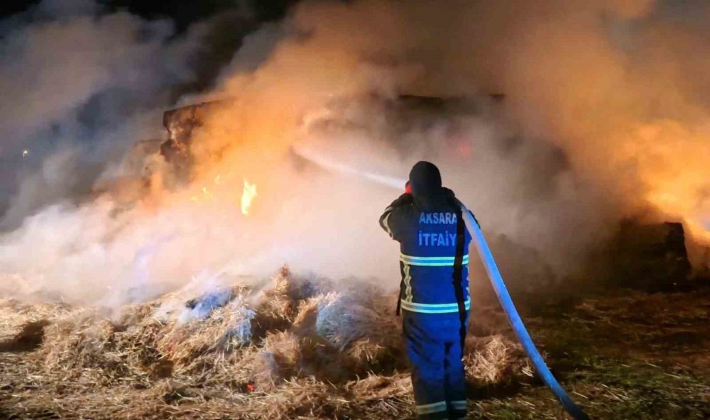 Aksaray'da dumanlar gökyüzünü alevler yeri kapladı