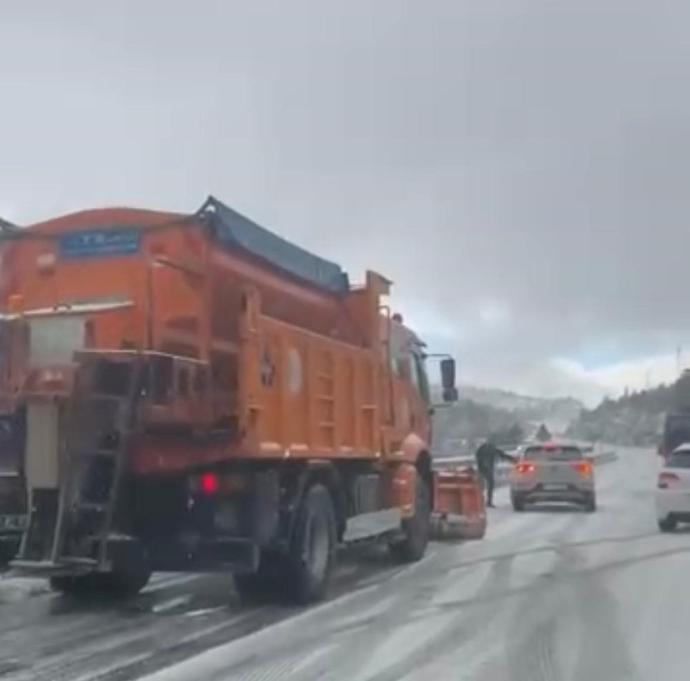 Konya sınırına kar yağdı