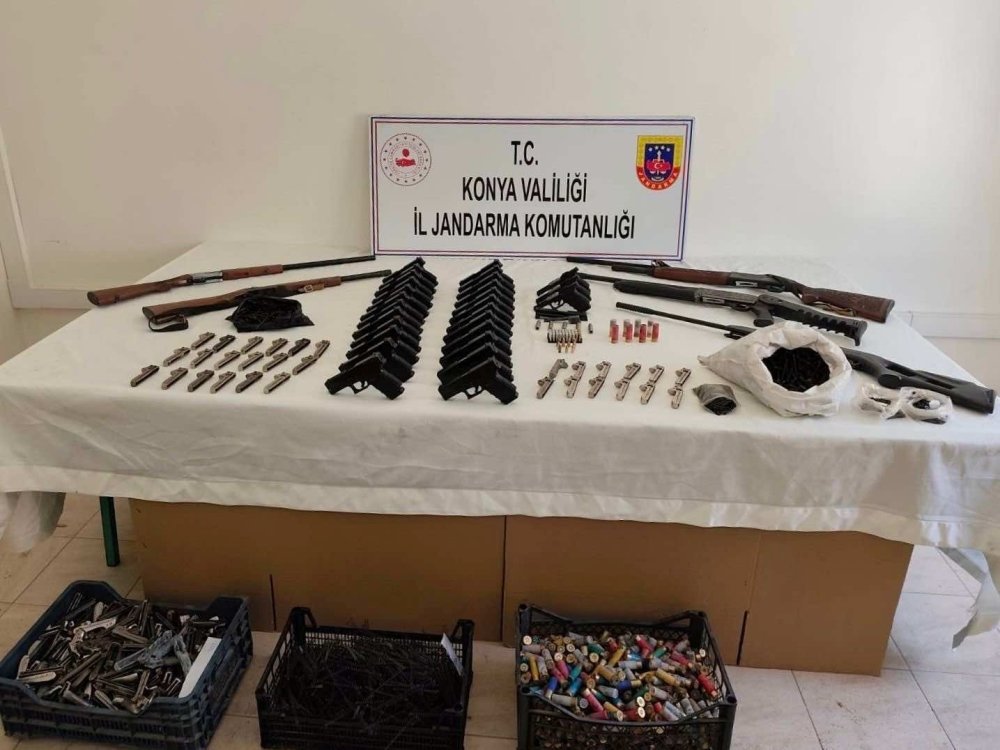 Konya'da 16 günde yakalanan silahlara tutuklama kararı
